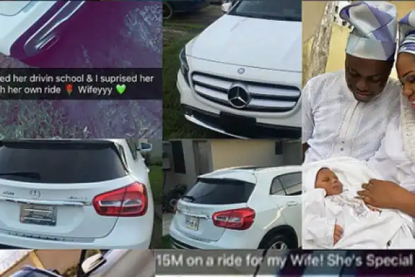 Aww! See How Rich Nigerian Man Congratulates His Wife With a N15m Worth Of Surprise For Passing Her Driving Test